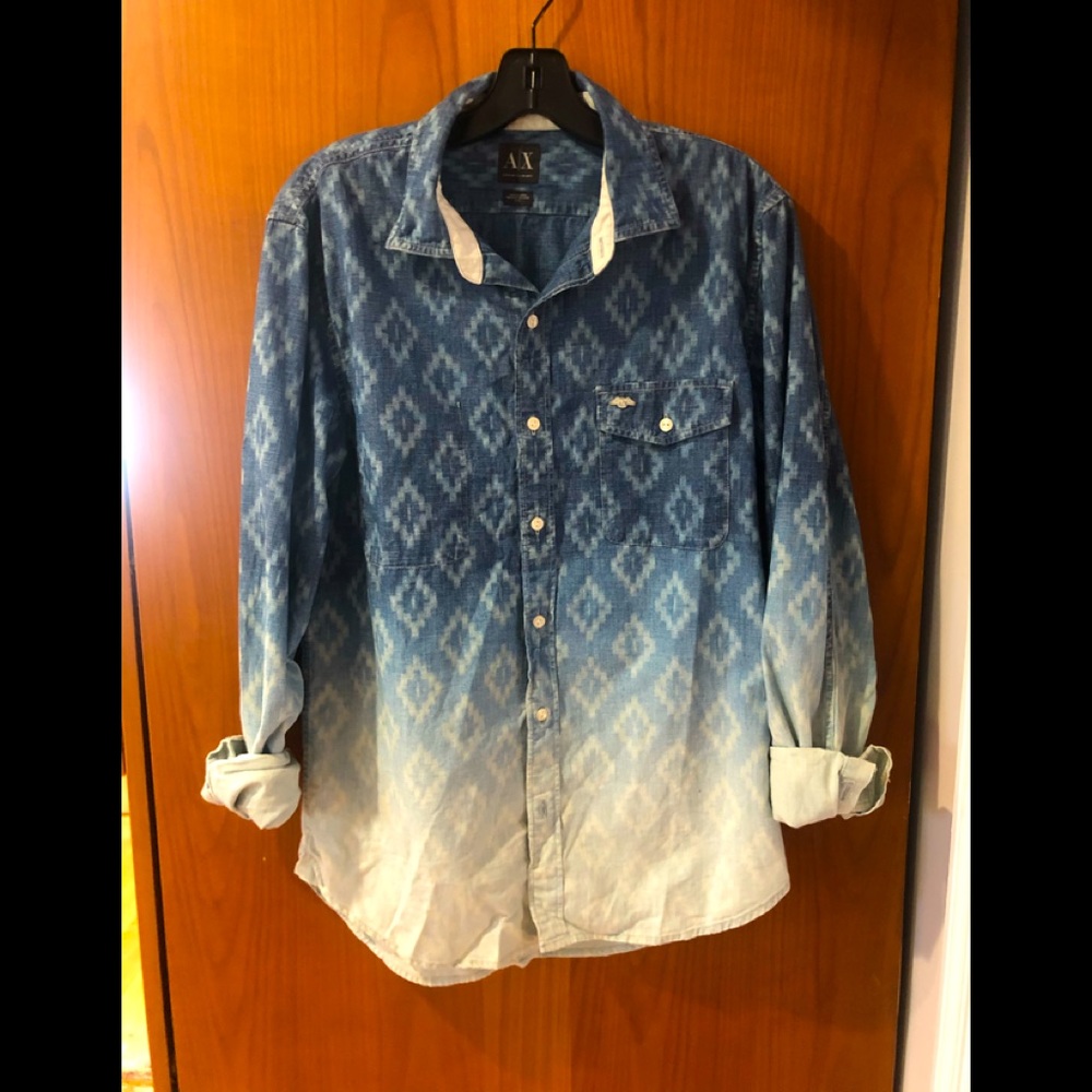 Armani Exchange Ombré Buttondown L